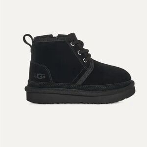 UGG Kids Black Lace-Up Ankle Boot